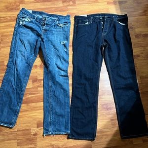 Men’s Abercrombie and Hollister jeans